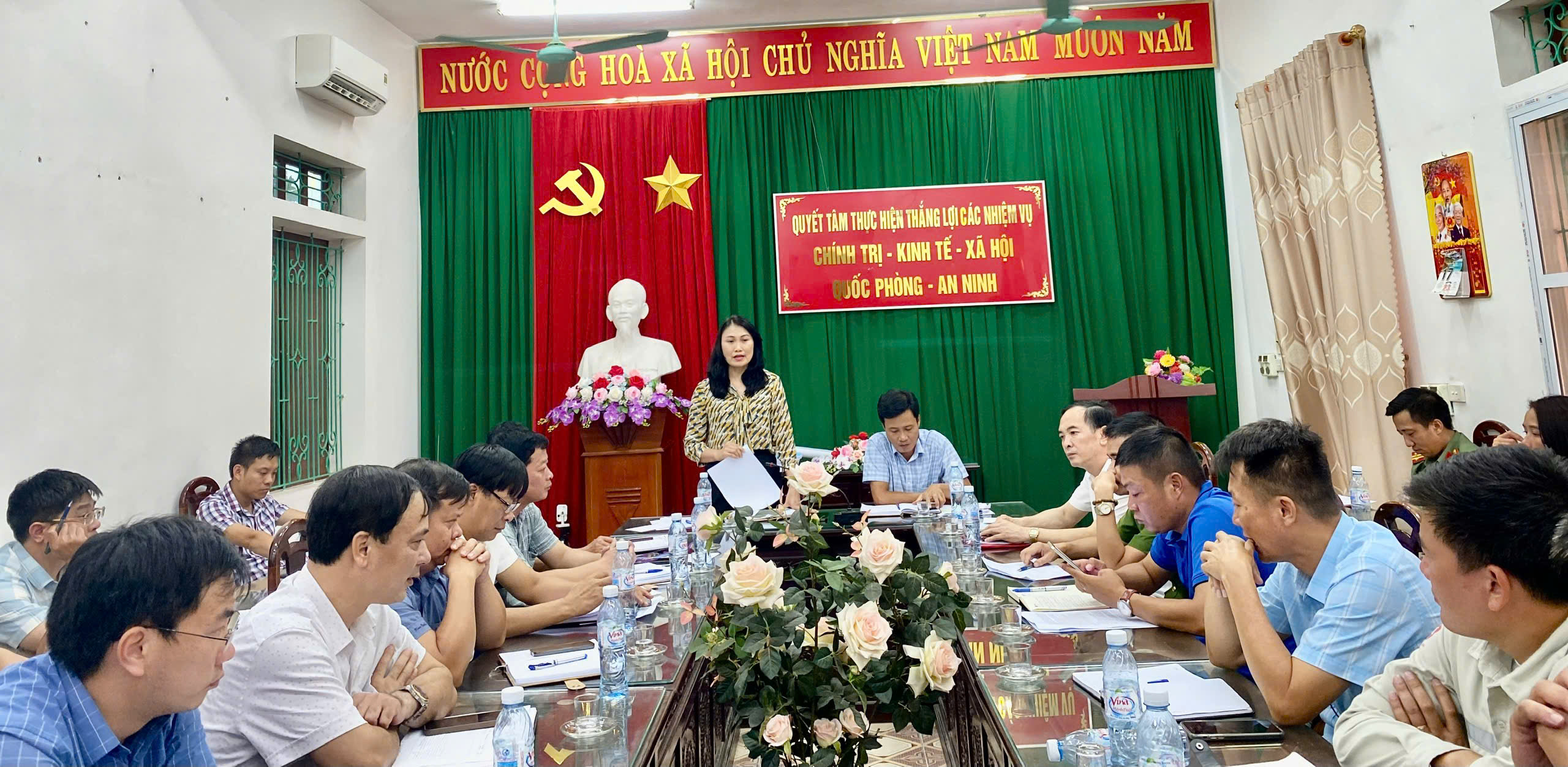 UBND xã Xuân Hồng tổ chức hội nghị về công tác GPMB tuyến  đường cao tốc Ninh Binh – Hải  Phòng đi qua  địa bàn xã