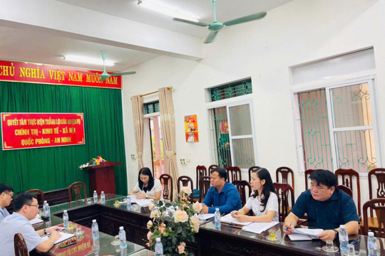 Đoàn khảo sát của Uỷ ban Kiểm tra Trung ương làm việc với Đảng uỷ xã Xuân Hồng