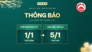Thông báo lịch nghỉ Tết dương lịch năm 2026