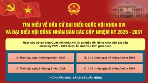 Mỗi ngày một câu hỏi: Tìm hiểu về bầu cử đại biểu Quốc hội Khóa XVI và đại biểu Hội đồng nhân dân các cấp nhiệm kỳ 2026 – 2031