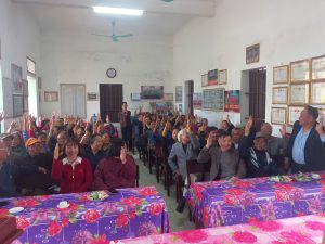 Hội nghị lấy ý kiến nhận xét và tín nhiệm của cử tri nơi cư trú đối với người ứng cử đại biểu HĐND xã nhiệm kỳ 2026–2031 tại Thôn 3, Xuân Thượng, xã Xuân Hồng