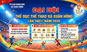 Infographics: Đại hội thể dục, thể thao xã Xuân Hồng lần thứ I năm 2026