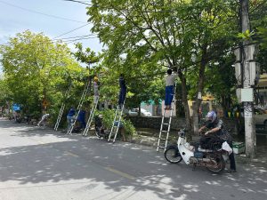 Xã Xuân Hồng hoàn thành công tác chỉnh trang mạng cáp viễn thông tháng 6