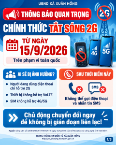 THÔNG BÁO TẮT SÓNG 2G TRÊN TOÀN QUỐC